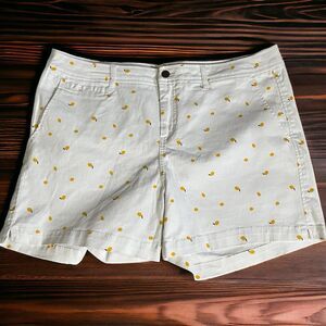 NWOT Market &‎ Spruce Women's White Stretch Patterned Lorraine Short Size 16